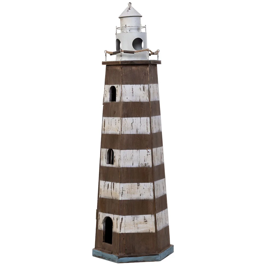 Lighthouse wood metal shelving unit — Photo 4