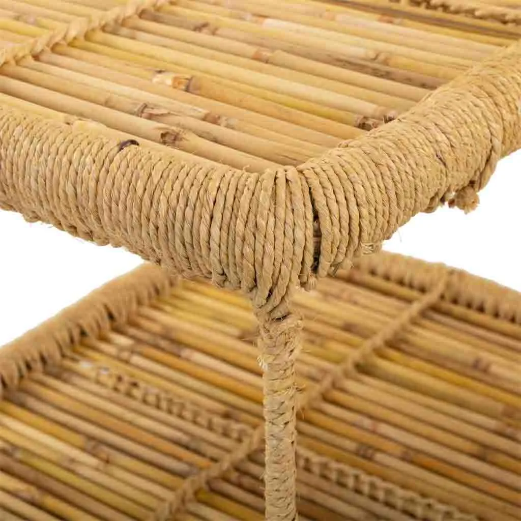 Bamboo metal coffee table – brown — Photo 2