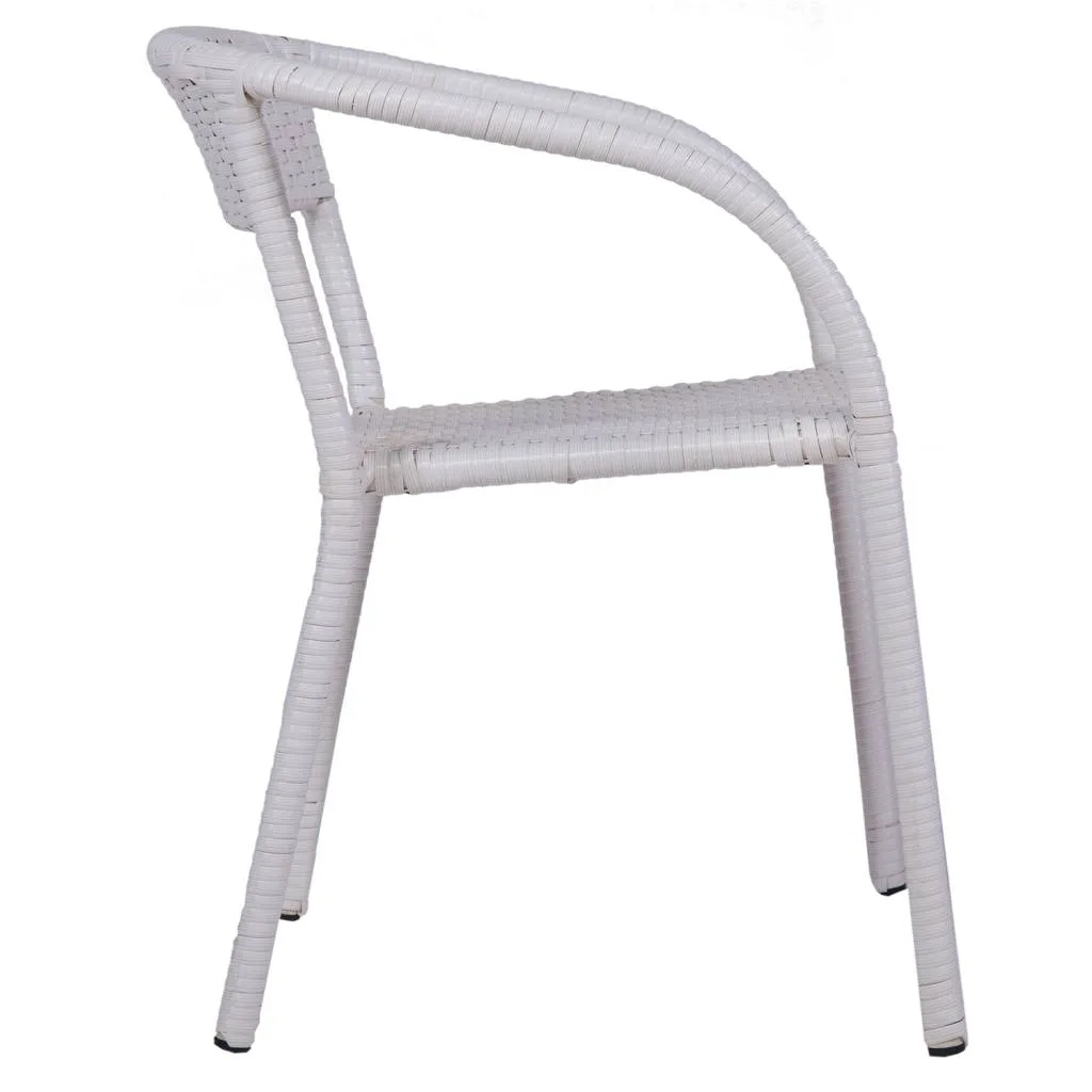 Silla infantil de ratán blanca — Foto 3