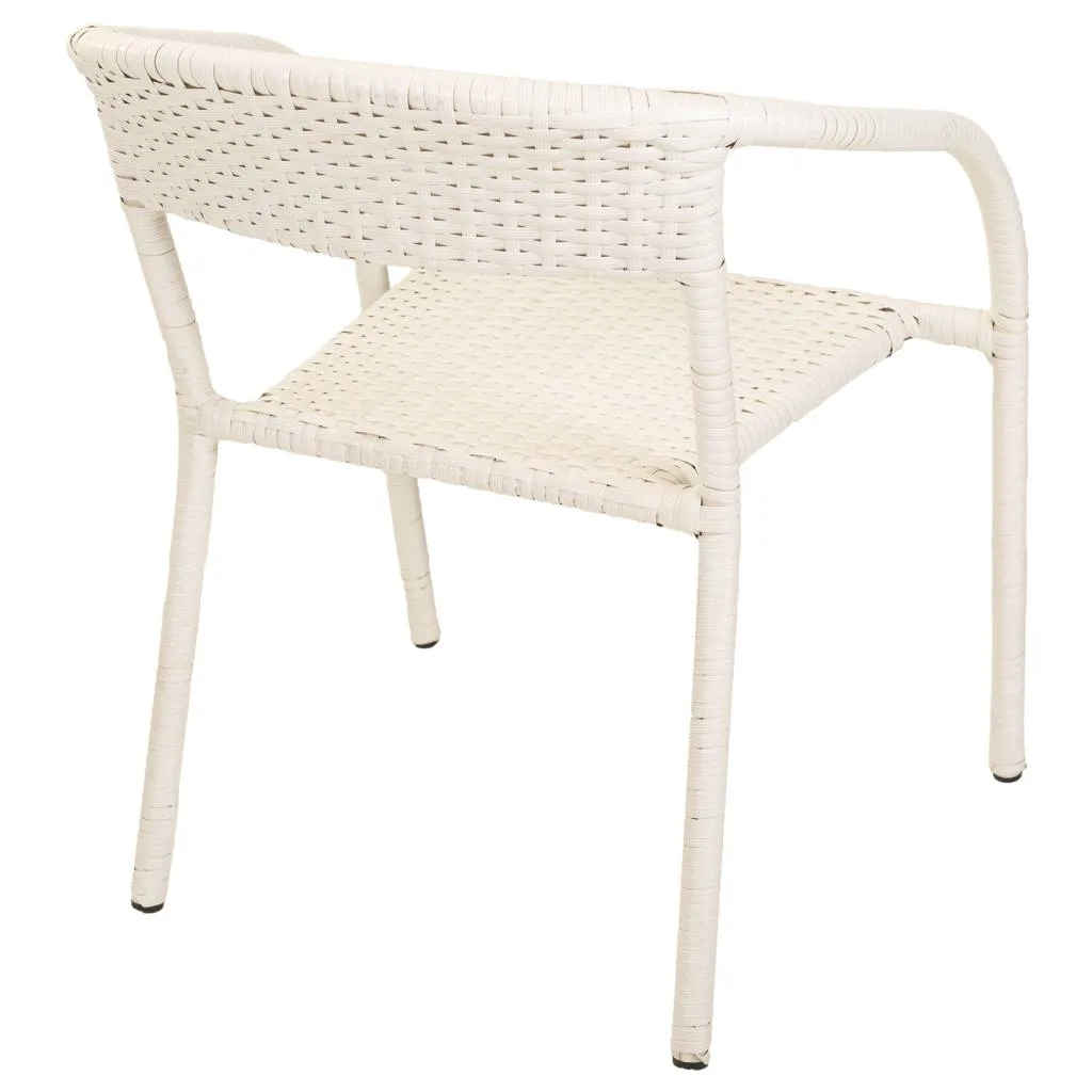 Silla infantil de ratán blanca — Foto 4
