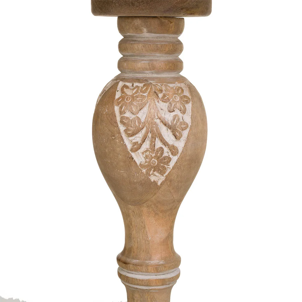 Table d’appoint artisanale en bois marron — Photo 4