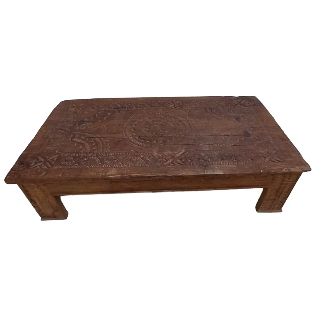 Handmade wood coffee table – brown — Photo 2