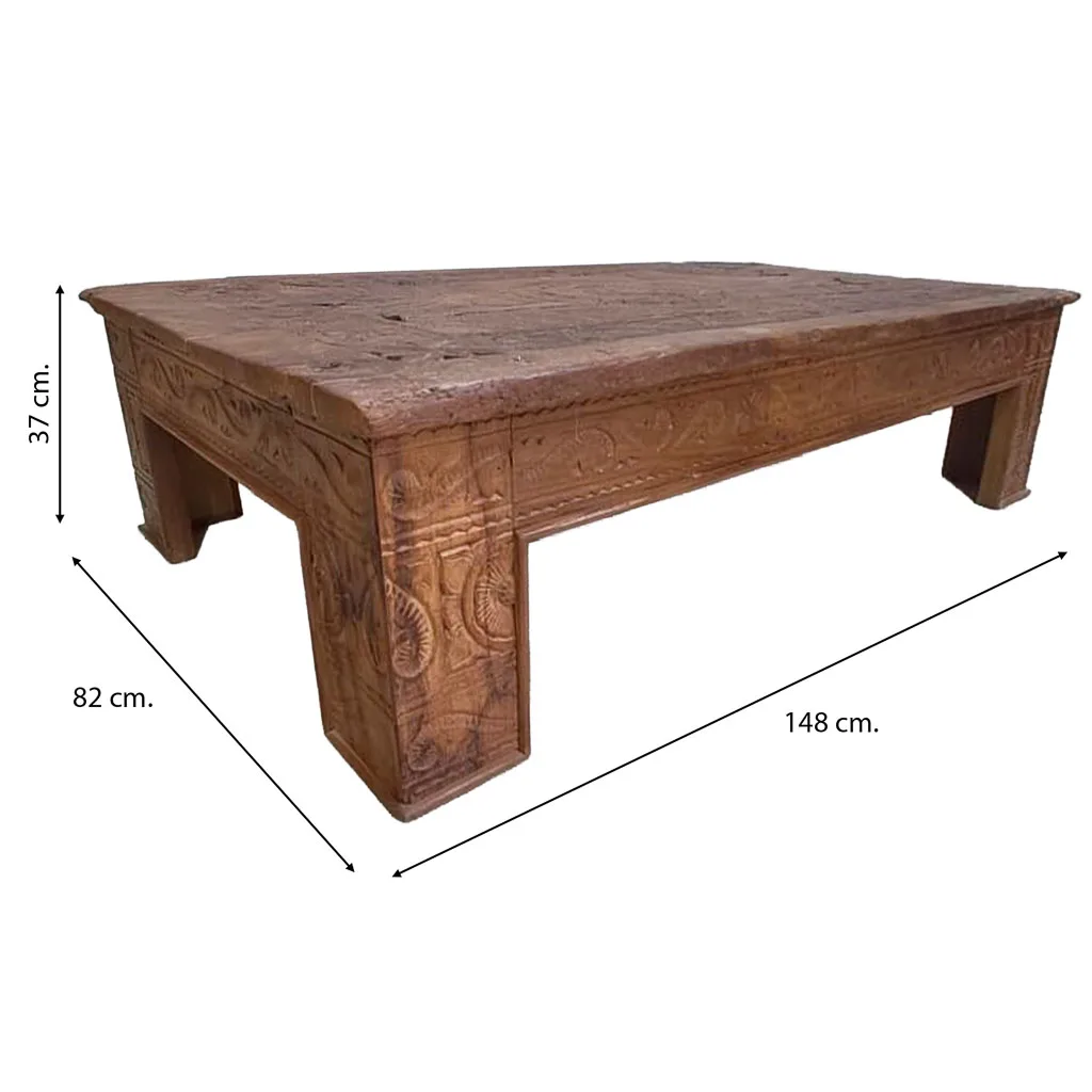 Handmade wood coffee table – brown — Photo 4