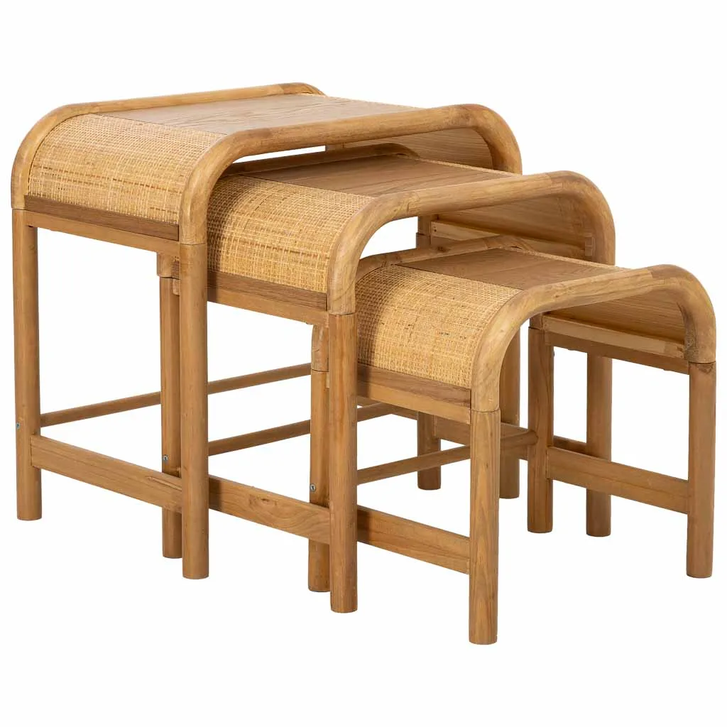 Set de 3 – mesa marrón — Foto 3