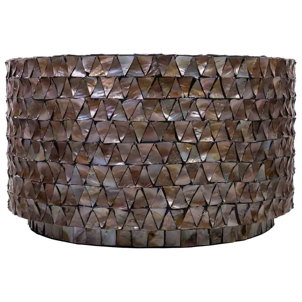 Table basse en bois et nacre marron — Photo 2