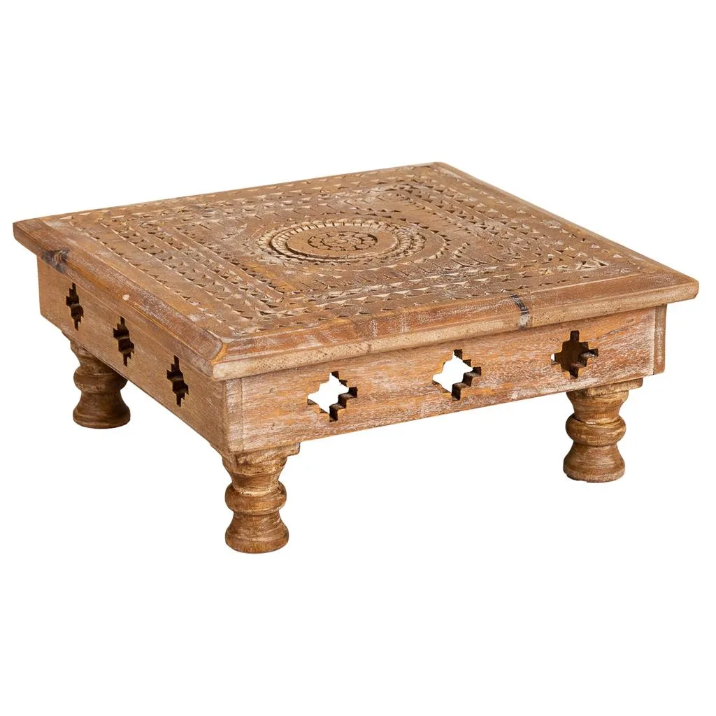 Carved handmade wood coffee table — Photo 1