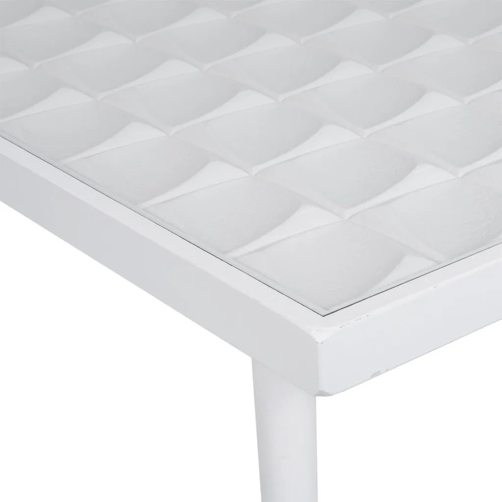 Table d’appoint laquée en bois blanche — Photo 3