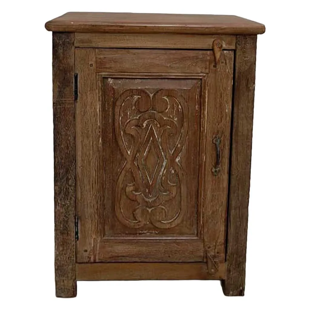 Handmade wood bedside table – brown — Photo 2