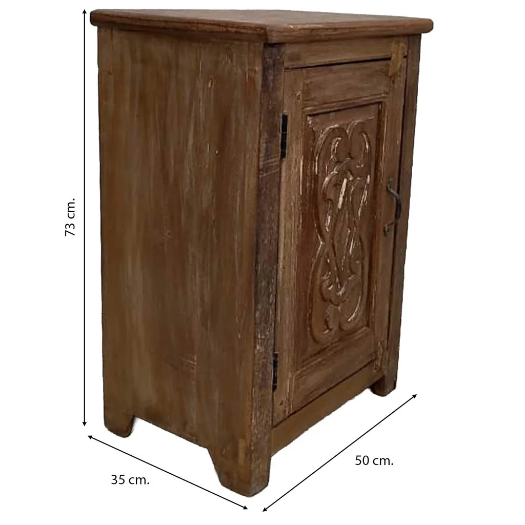 Handmade wood bedside table – brown — Photo 4
