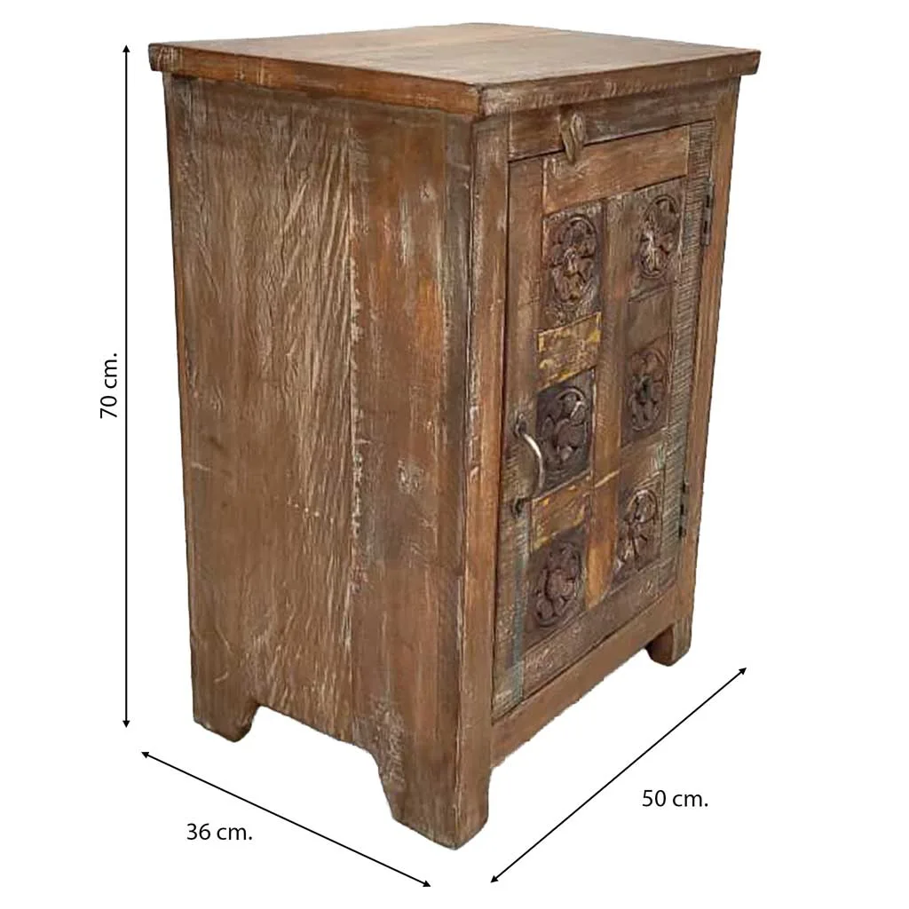 Handmade wood bedside table – brown — Photo 4