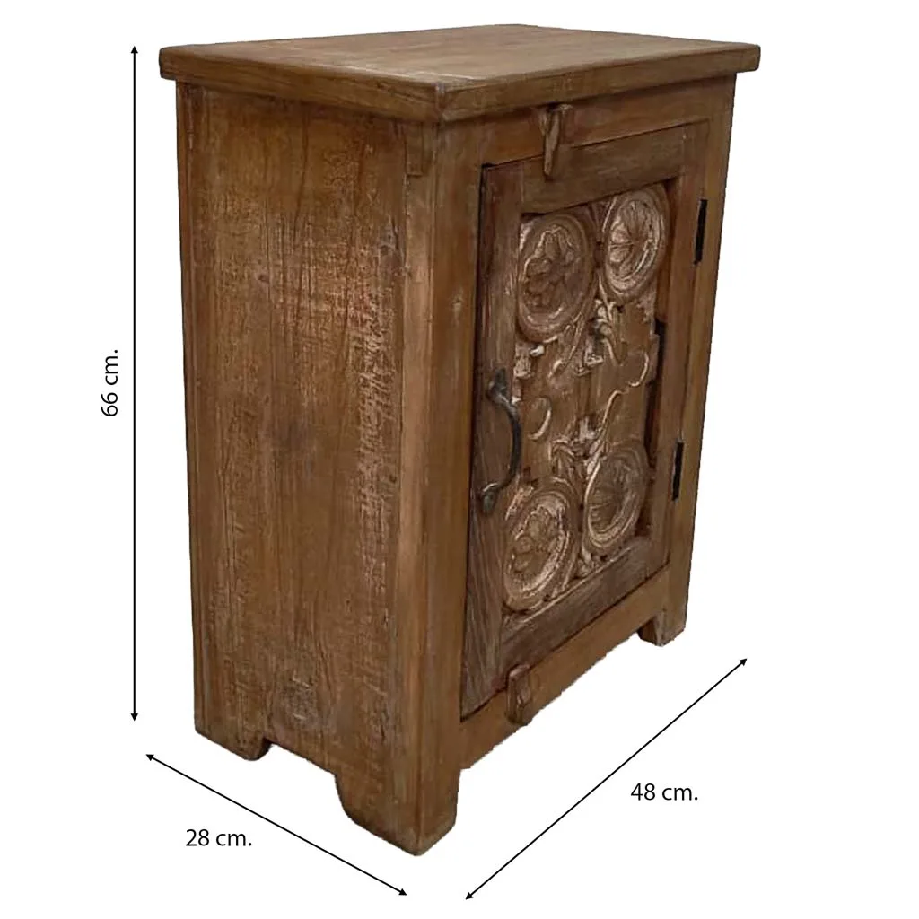 Handmade wood bedside table – brown — Photo 4