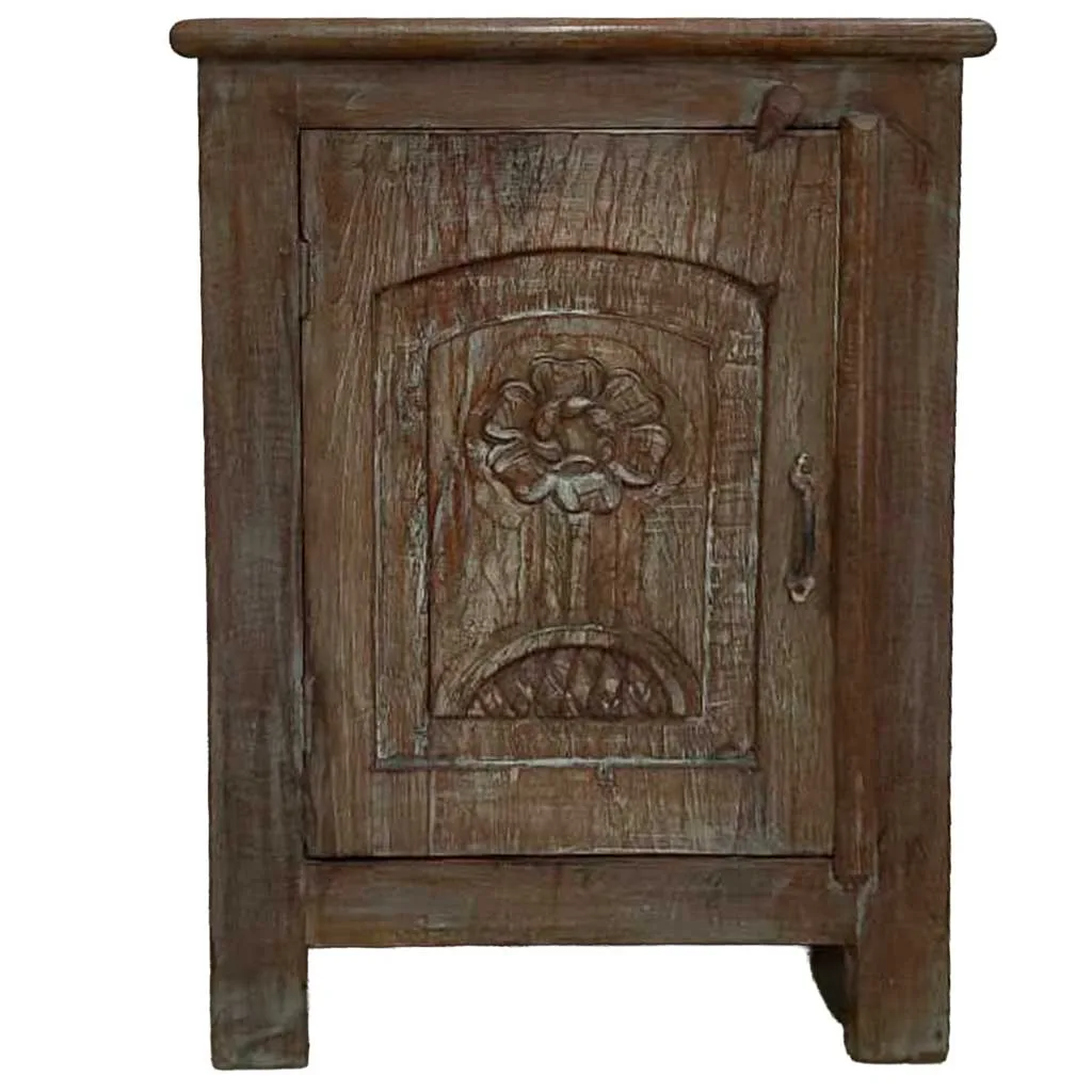 Handmade wood bedside table – brown — Photo 2