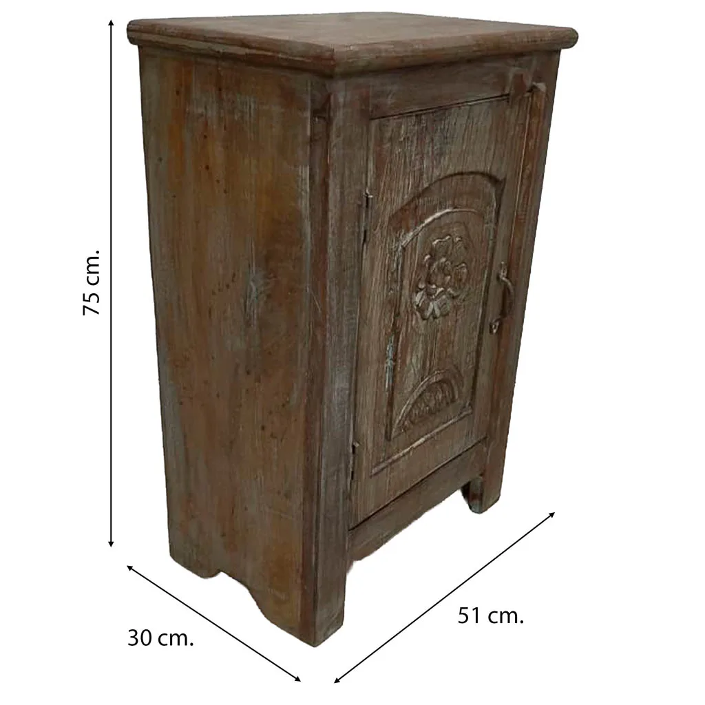 Handmade wood bedside table – brown — Photo 4