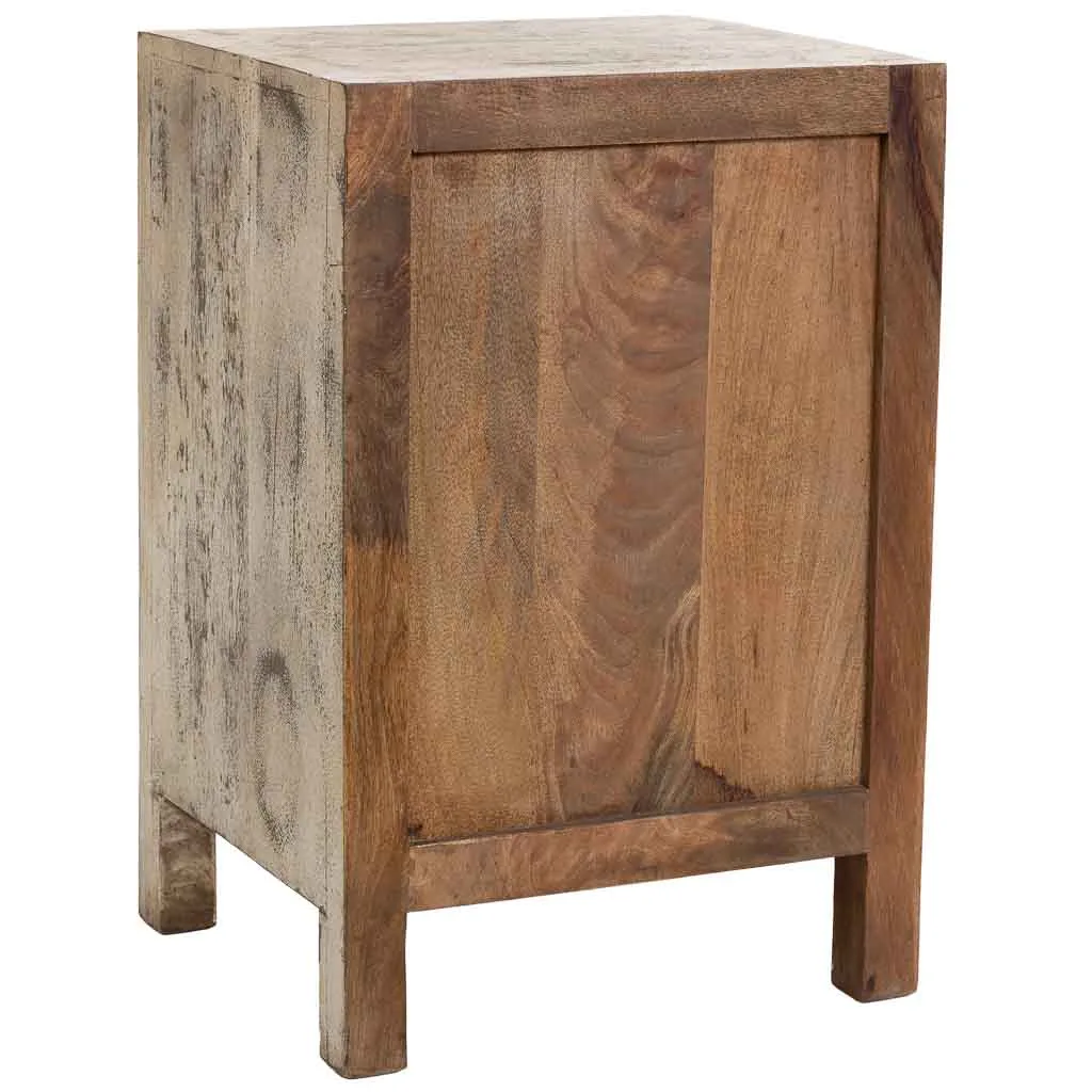 Table de nuit artisanale en bois beige — Photo 4