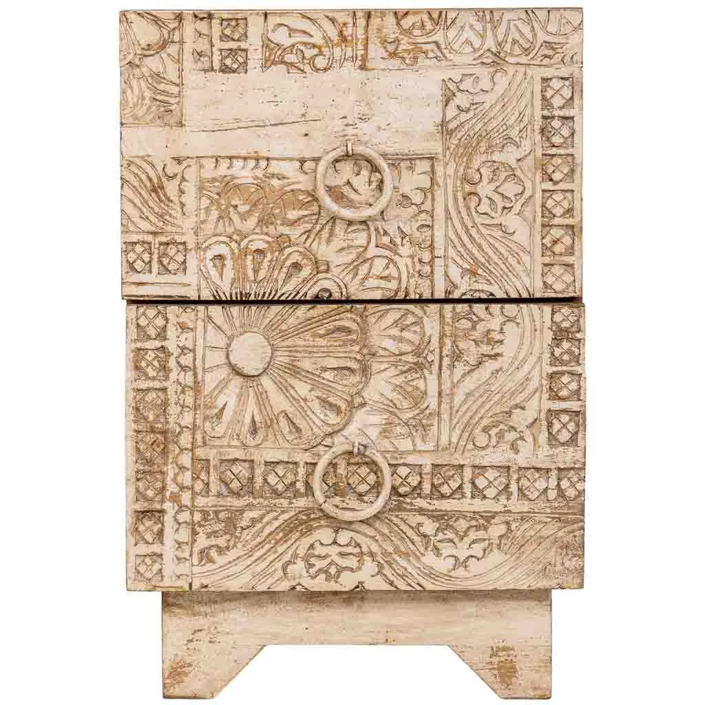 Petite table artisanal en bois blanc — Photo 2