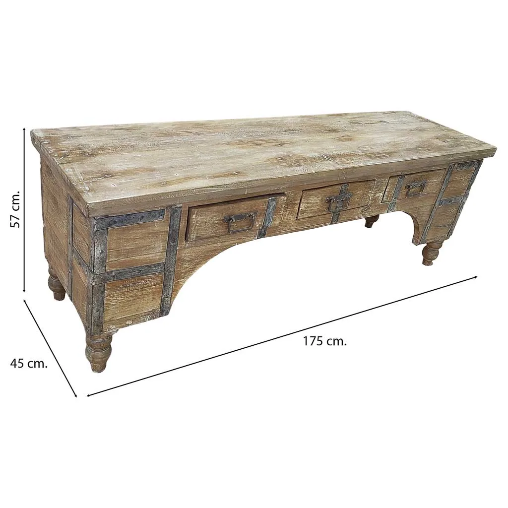 Handmade wood low cabinet — Photo 4