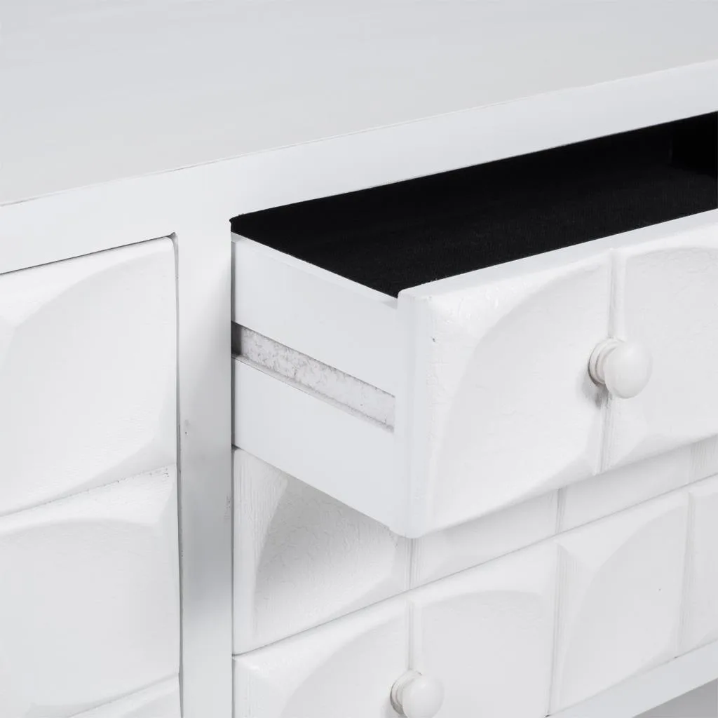 Meuble bas laqué en bois blanc — Photo 4