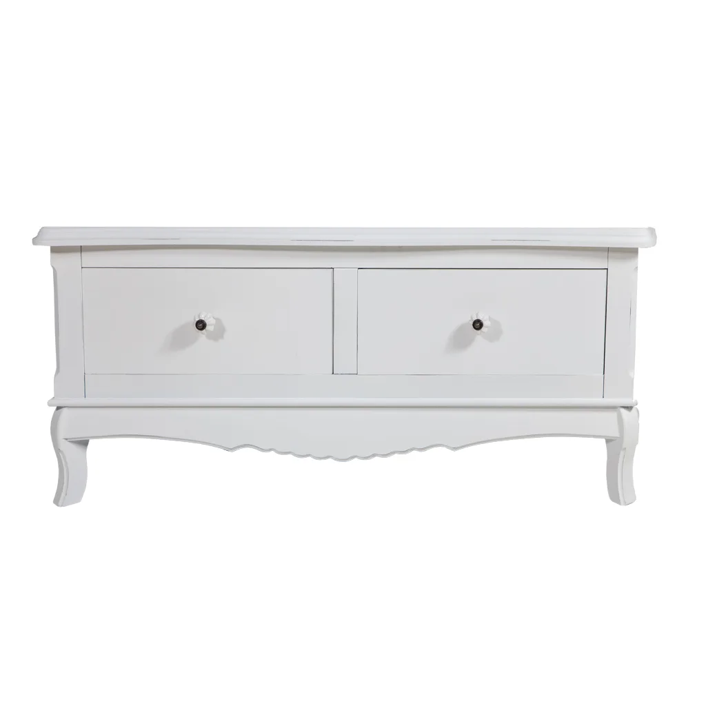 Mueble bajo lacado de madera blanco — Foto 2