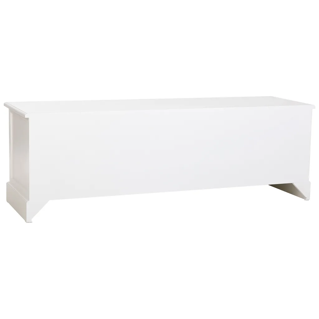 Mueble bajo con puertas con cajones de madera blanco — Foto 4
