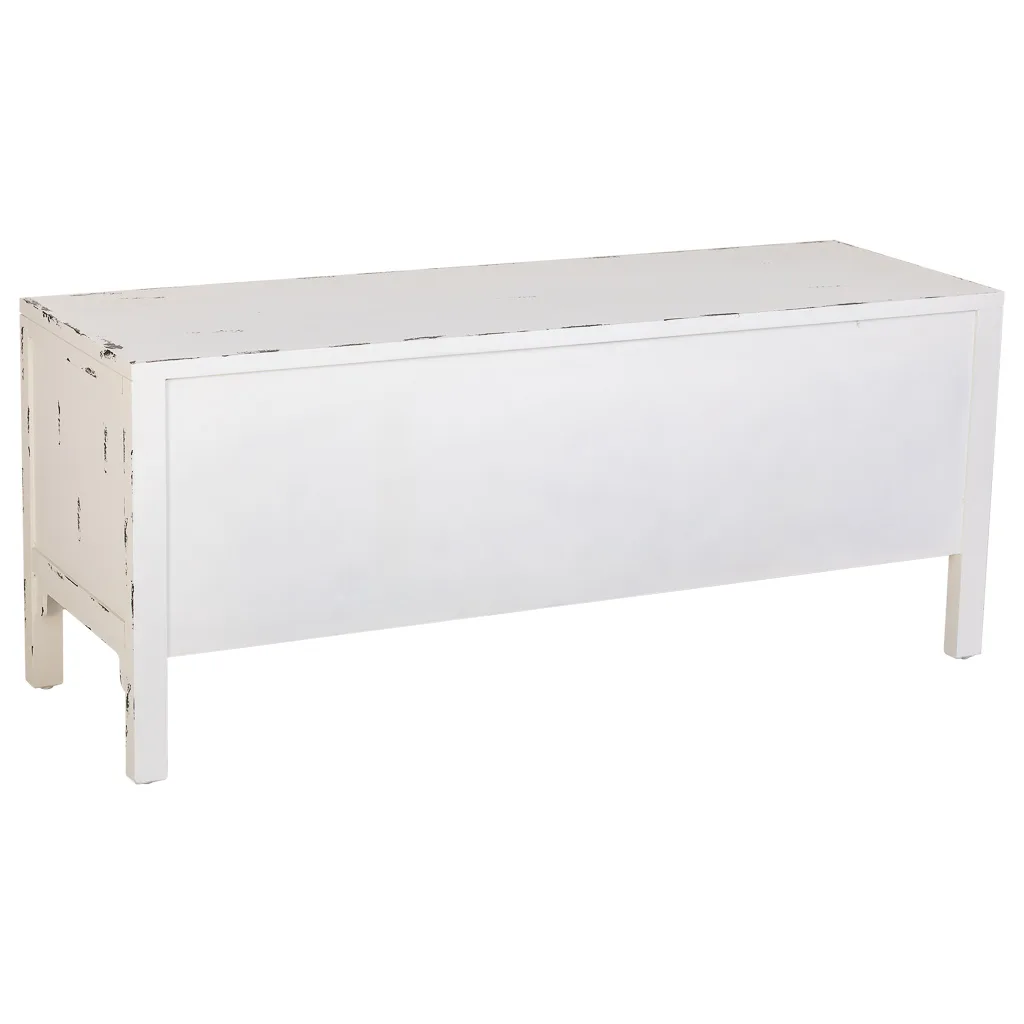 Mueble bajo lacado de madera blanco — Foto 4