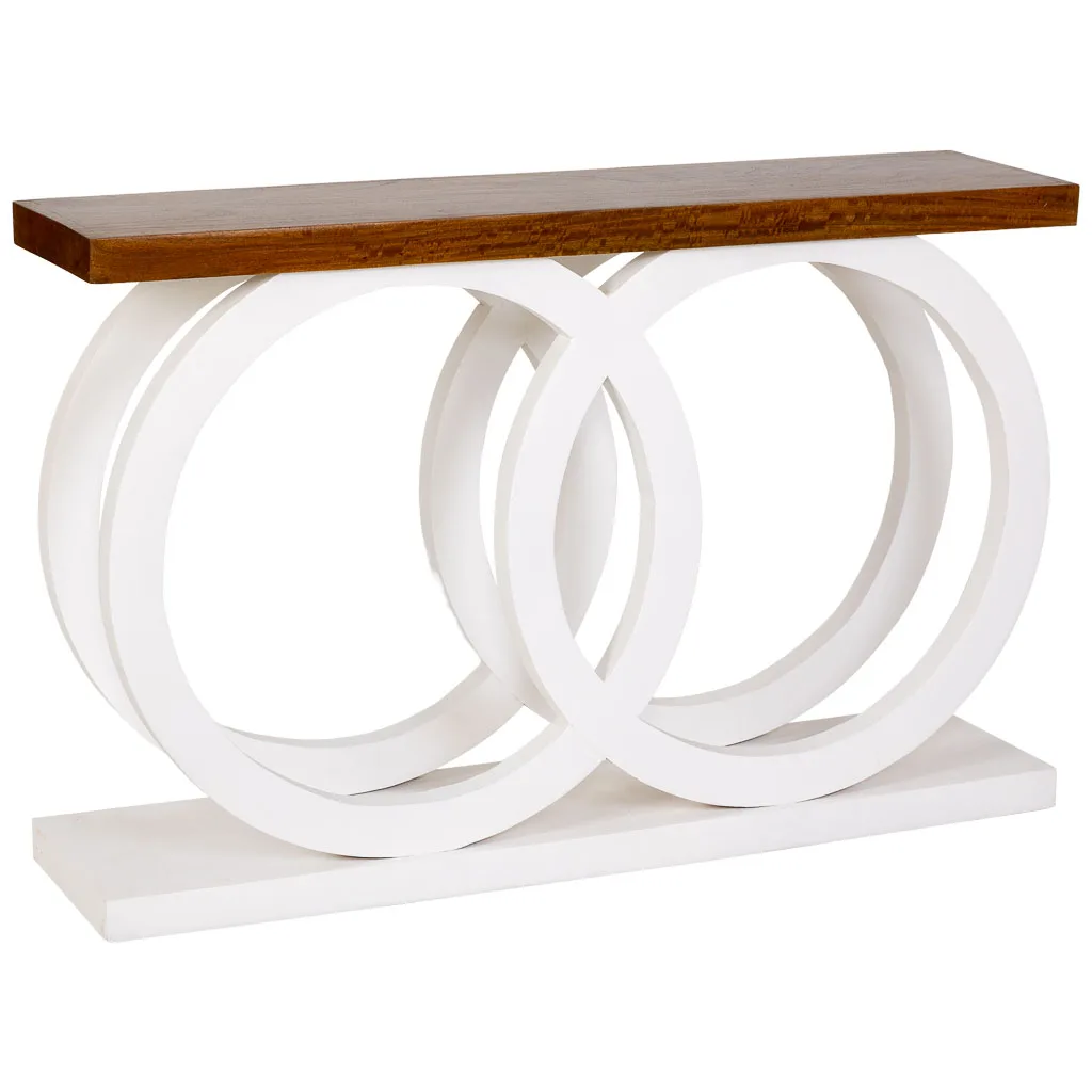 Recibidor artesanal de madera blanco — Foto 1