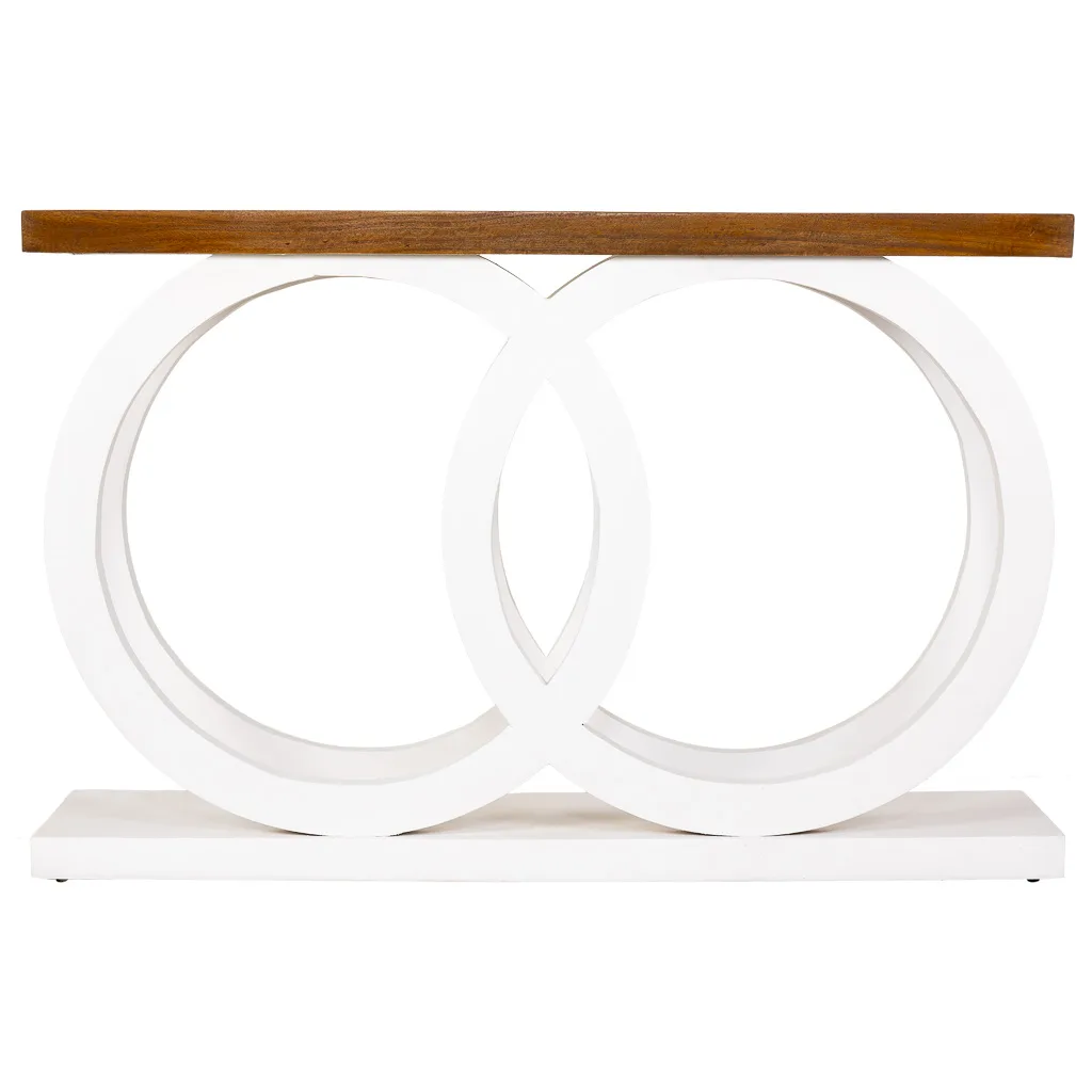 Recibidor artesanal de madera blanco — Foto 2