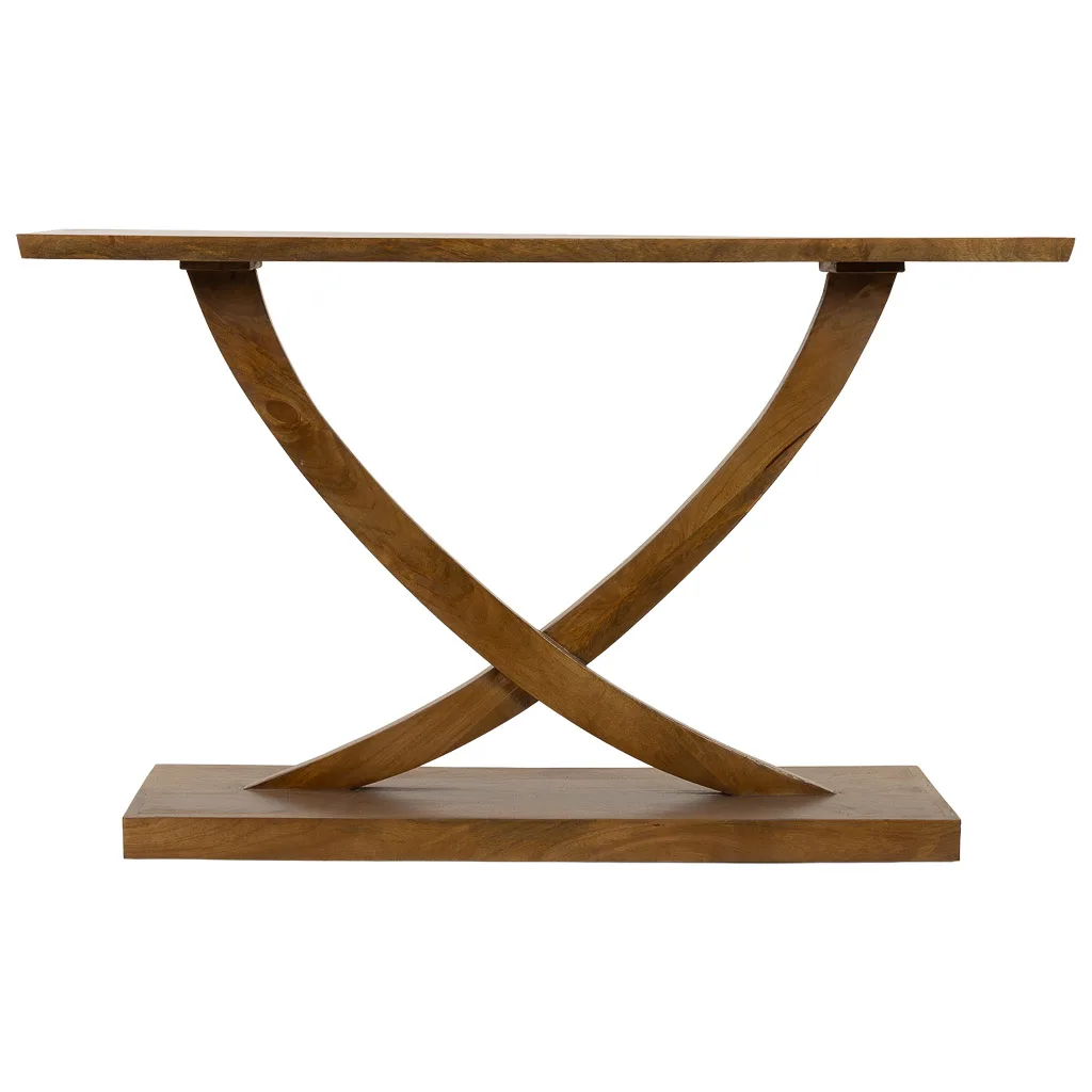 Console d’entrée artisanale en bois marron — Photo 2