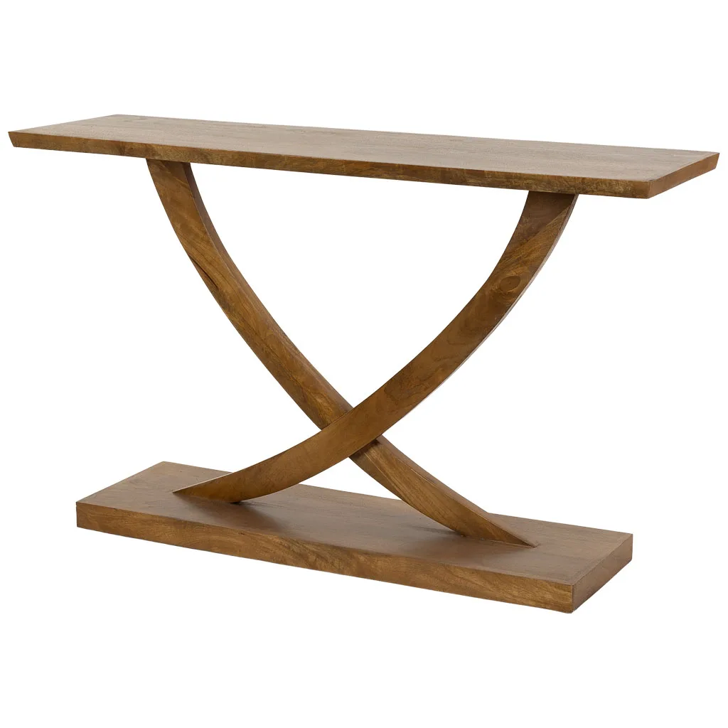 Console d’entrée artisanale en bois marron — Photo 4