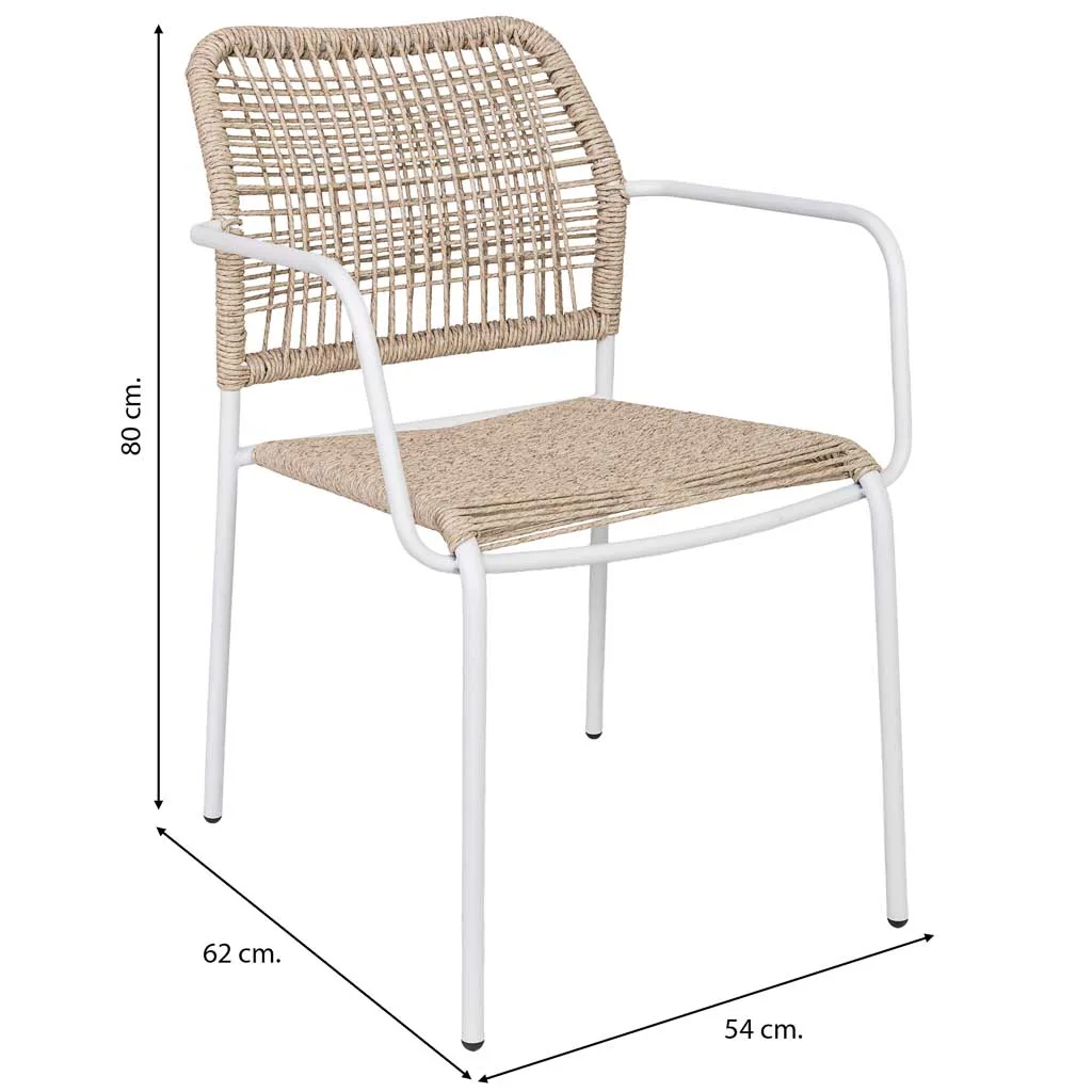 Metal rope chair – brown — Photo 3