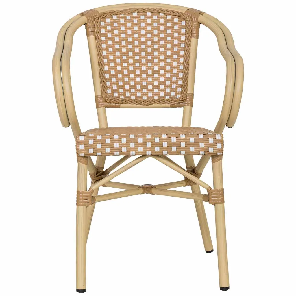 Silla sintética de ratán crema — Foto 2