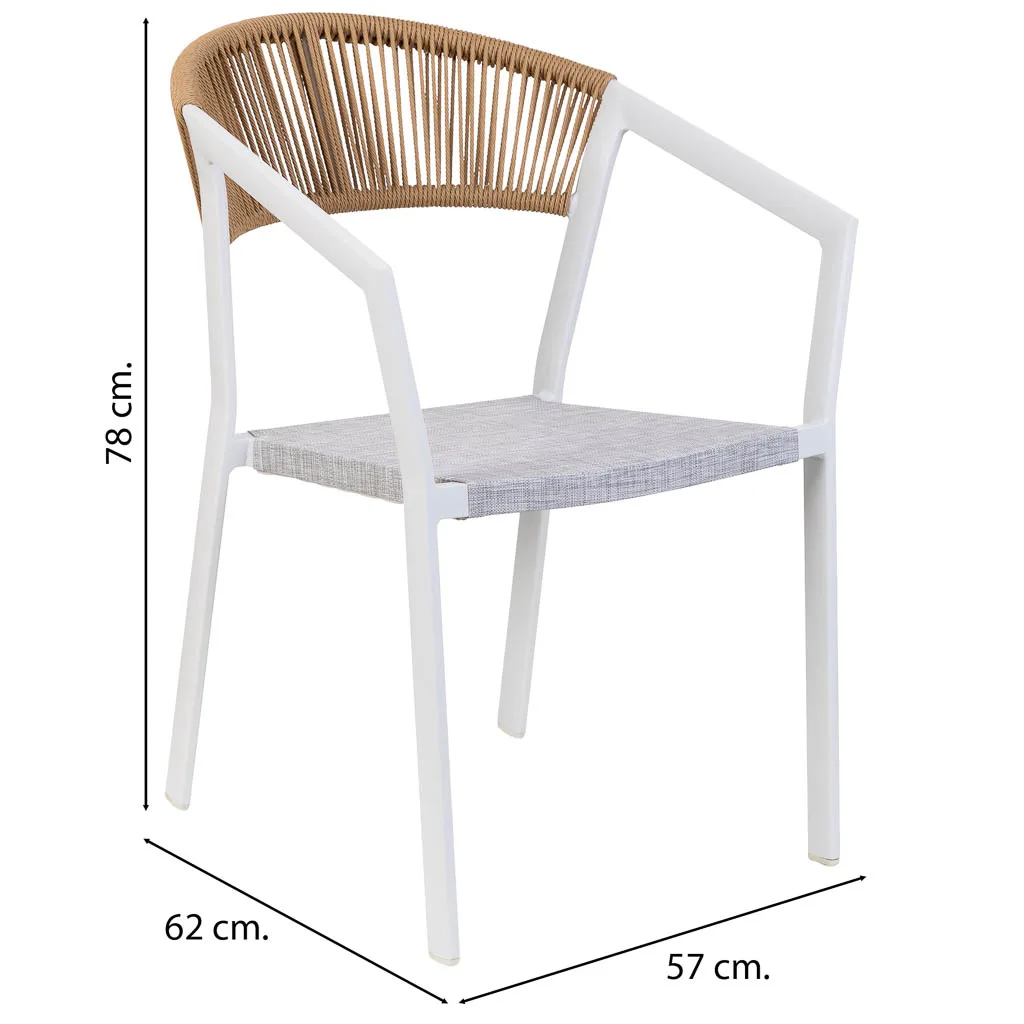 Stoel van aluminium wit — Foto 3