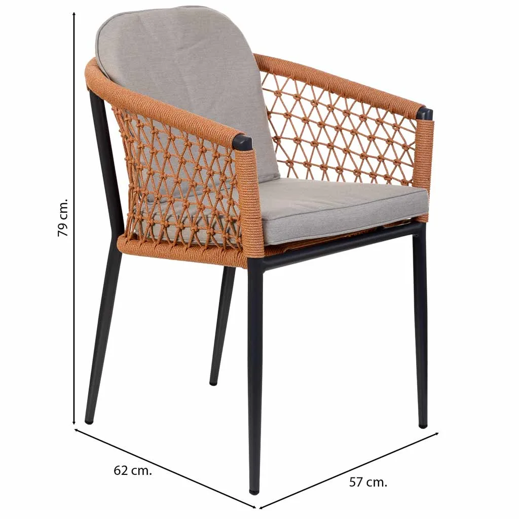 Silla de cuerda beige — Foto 4