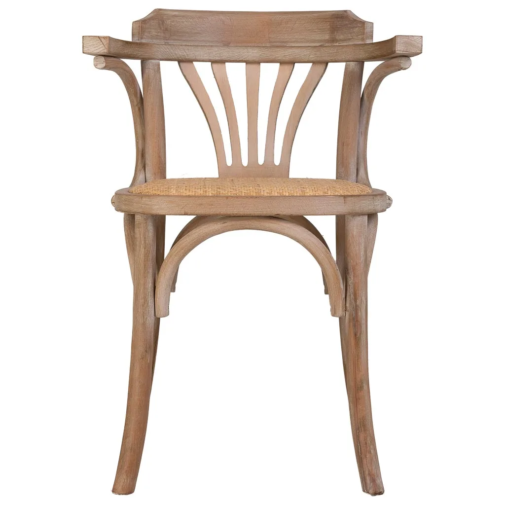 Silla asiento de madera y ratán — Foto 2