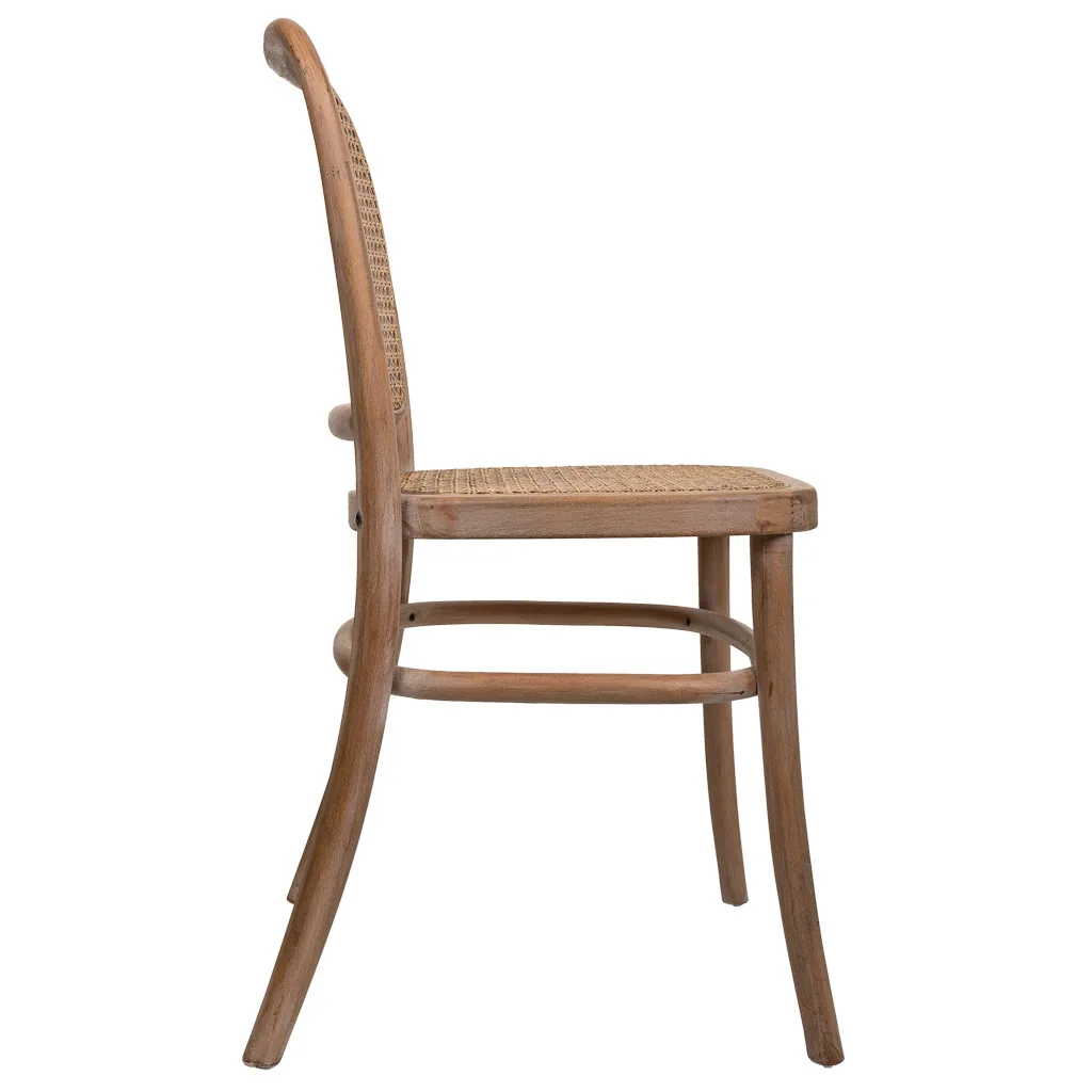 Stoel van hout en webbing bruin — Foto 3