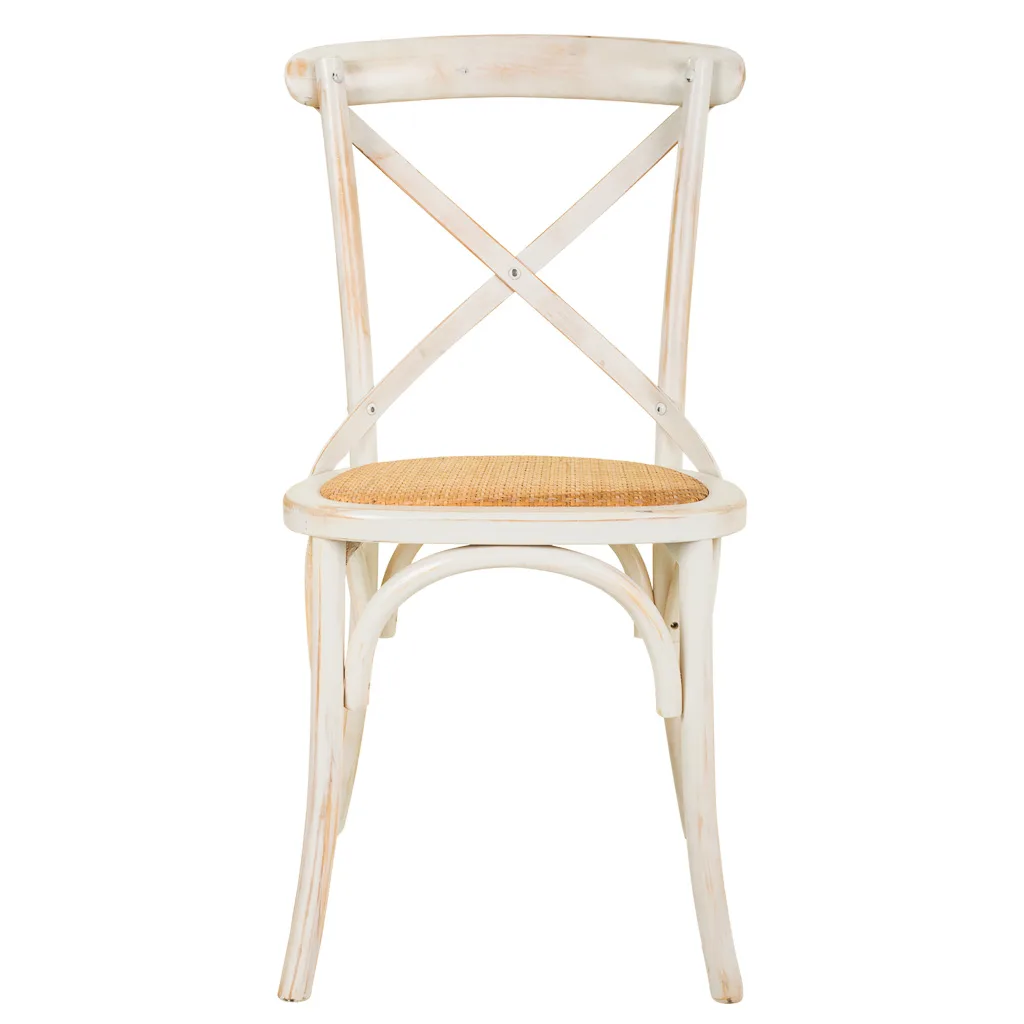 Silla asiento de madera y ratán — Foto 3