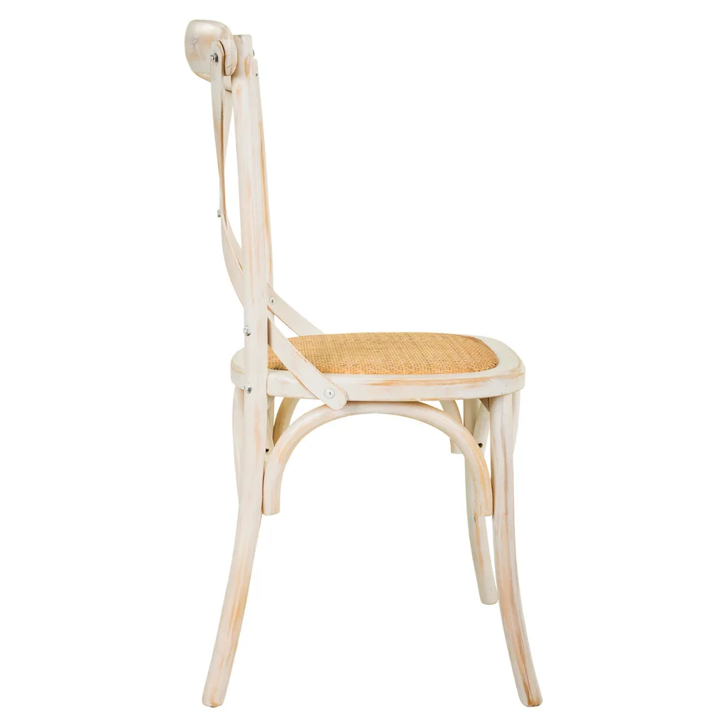 Silla asiento de madera y ratán — Foto 4