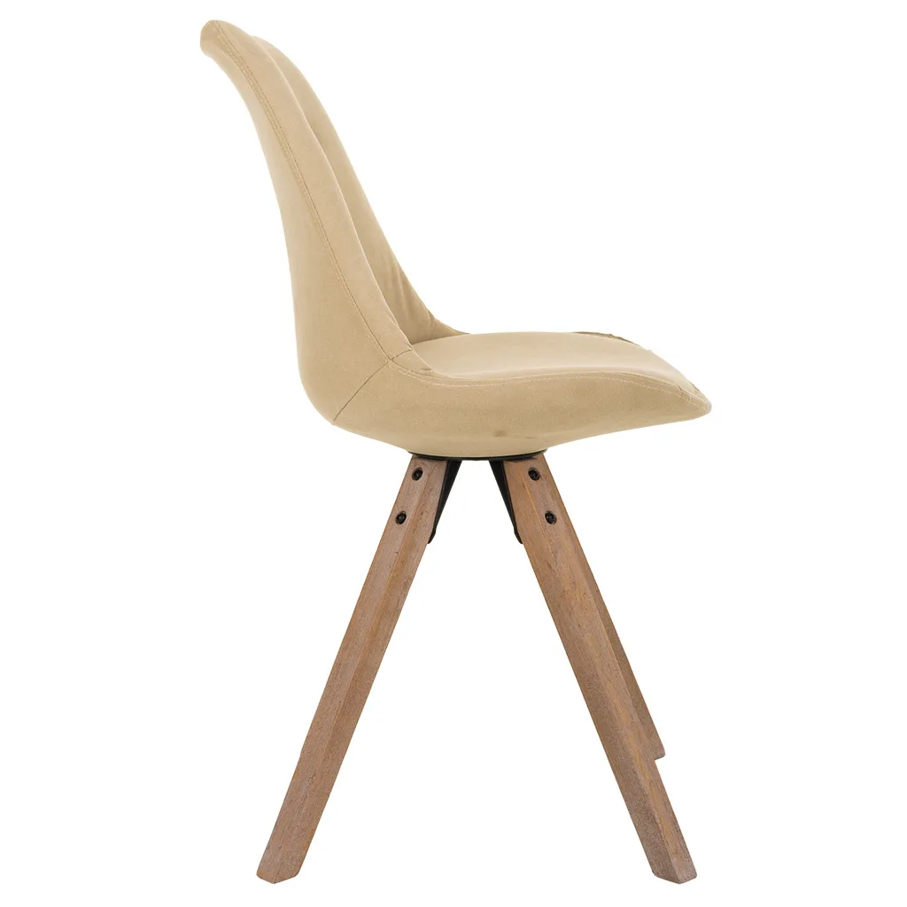 Silla de madera crema — Foto 3