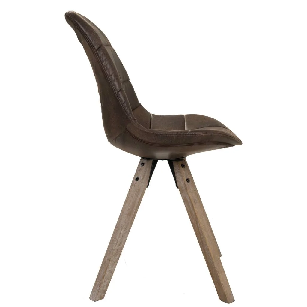 Upholstered chair – brown — Photo 3