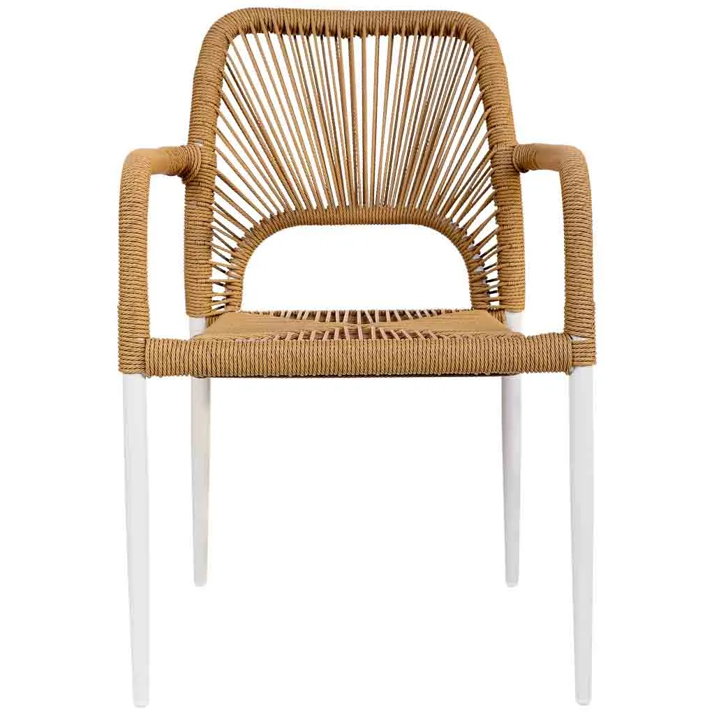 Synthetische stoel van rotan beige — Foto 2