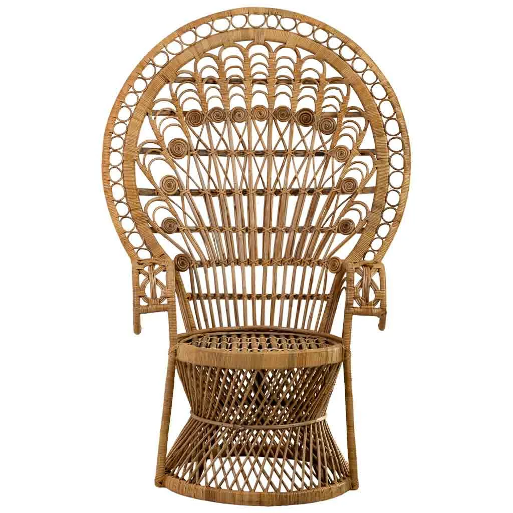 Sillón de caña y bambú marrón — Foto 2
