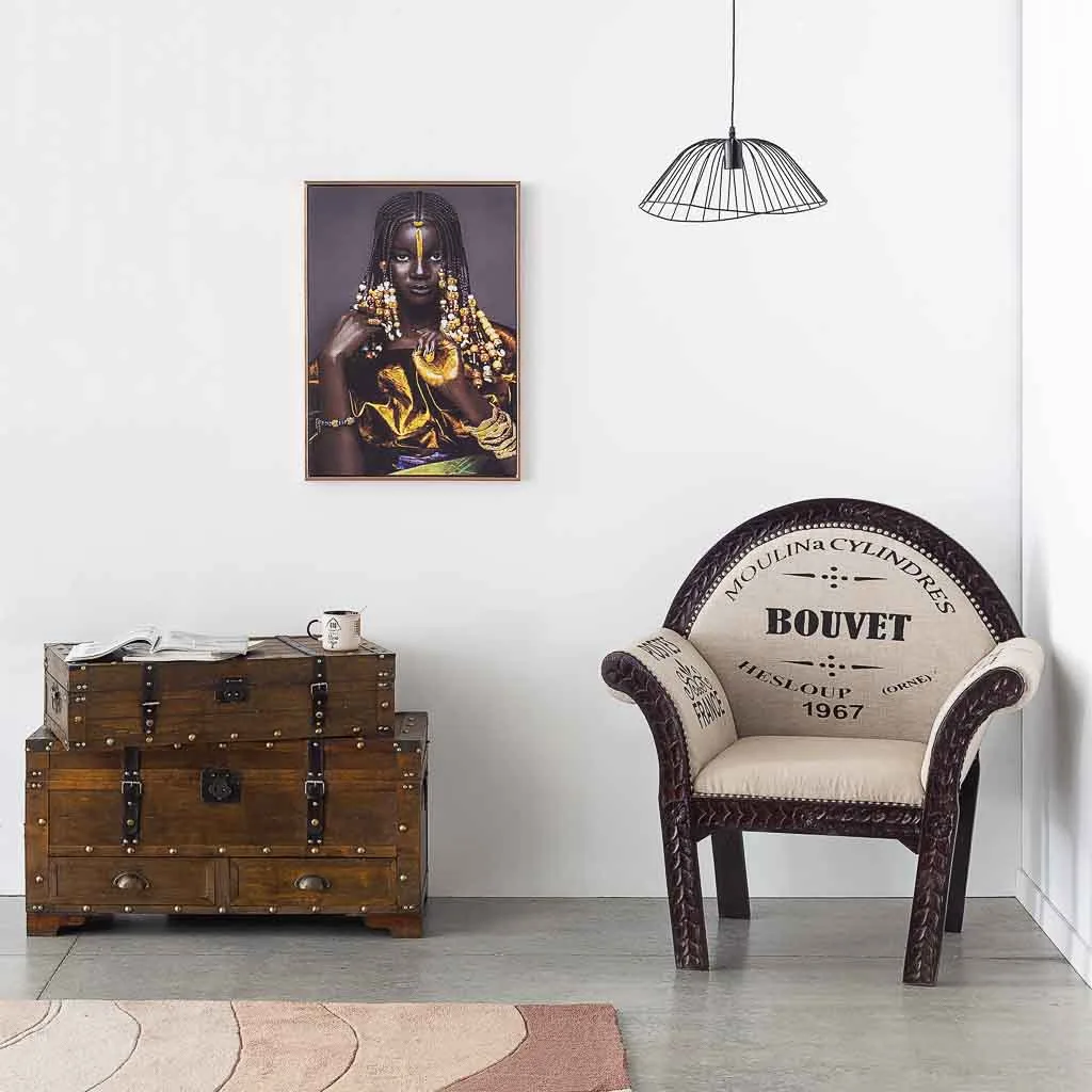 Gestoffeerd fauteuil wit — Foto 2