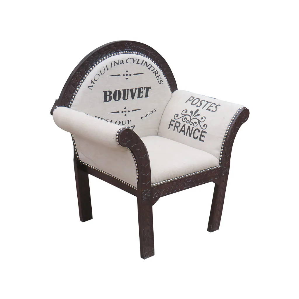 Gestoffeerd fauteuil wit — Foto 3