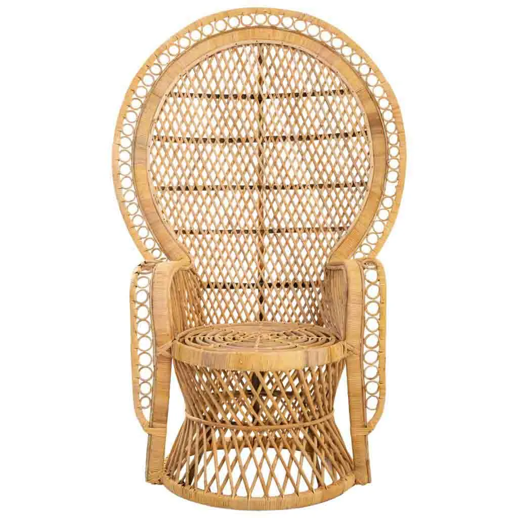 Sillón vintage de bambú marrón — Foto 3
