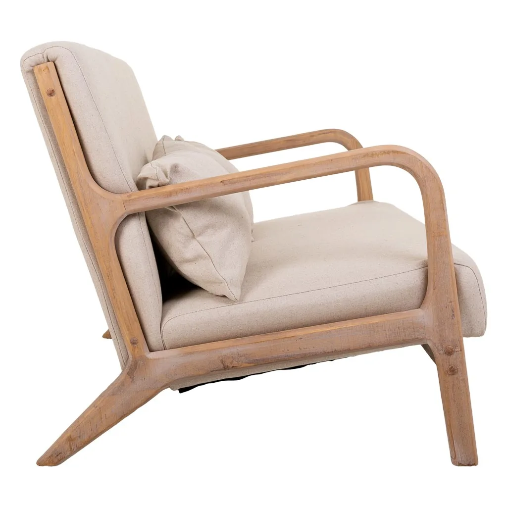 Sofá tapizado de madera crema — Foto 3