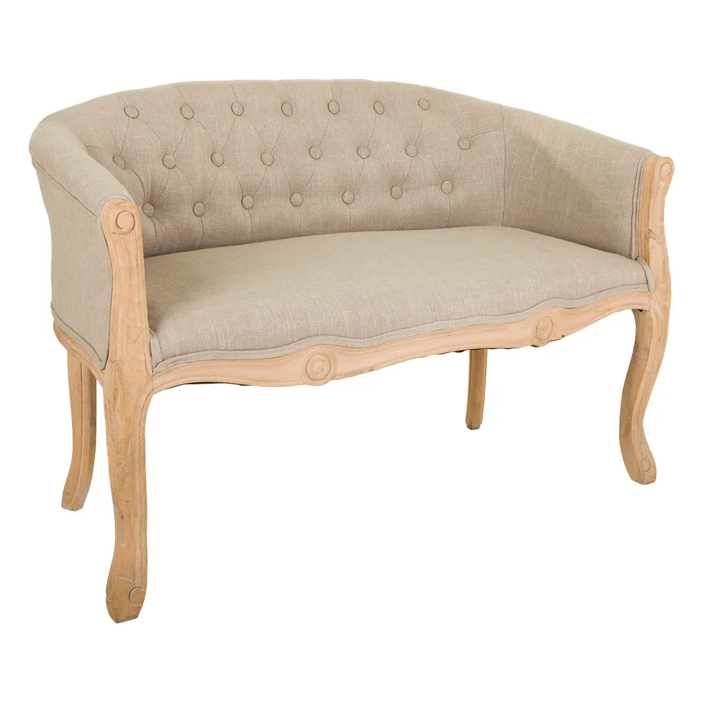 Upholstered wood sofa – cream — Photo 1