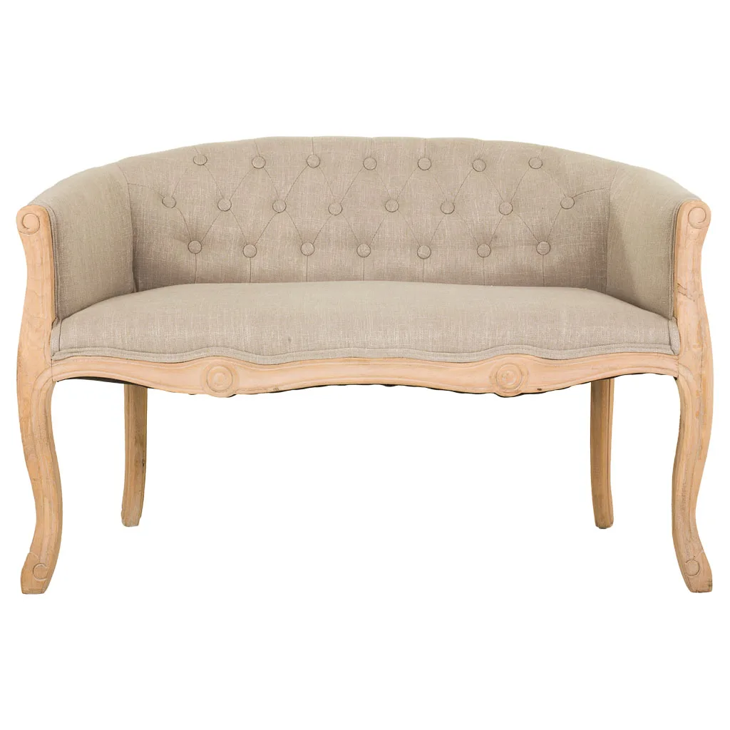 Upholstered wood sofa – cream — Photo 2