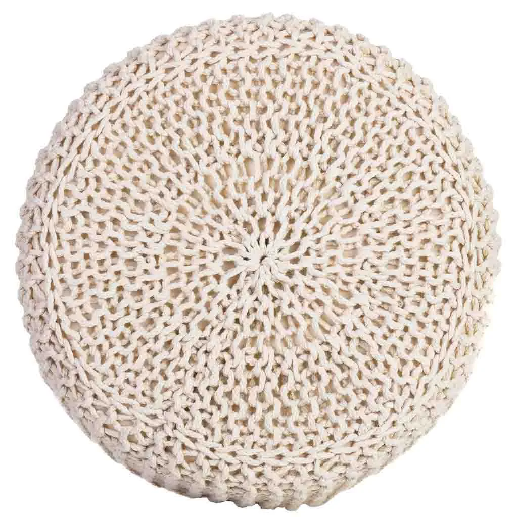Braided wood cotton stool — Photo 4