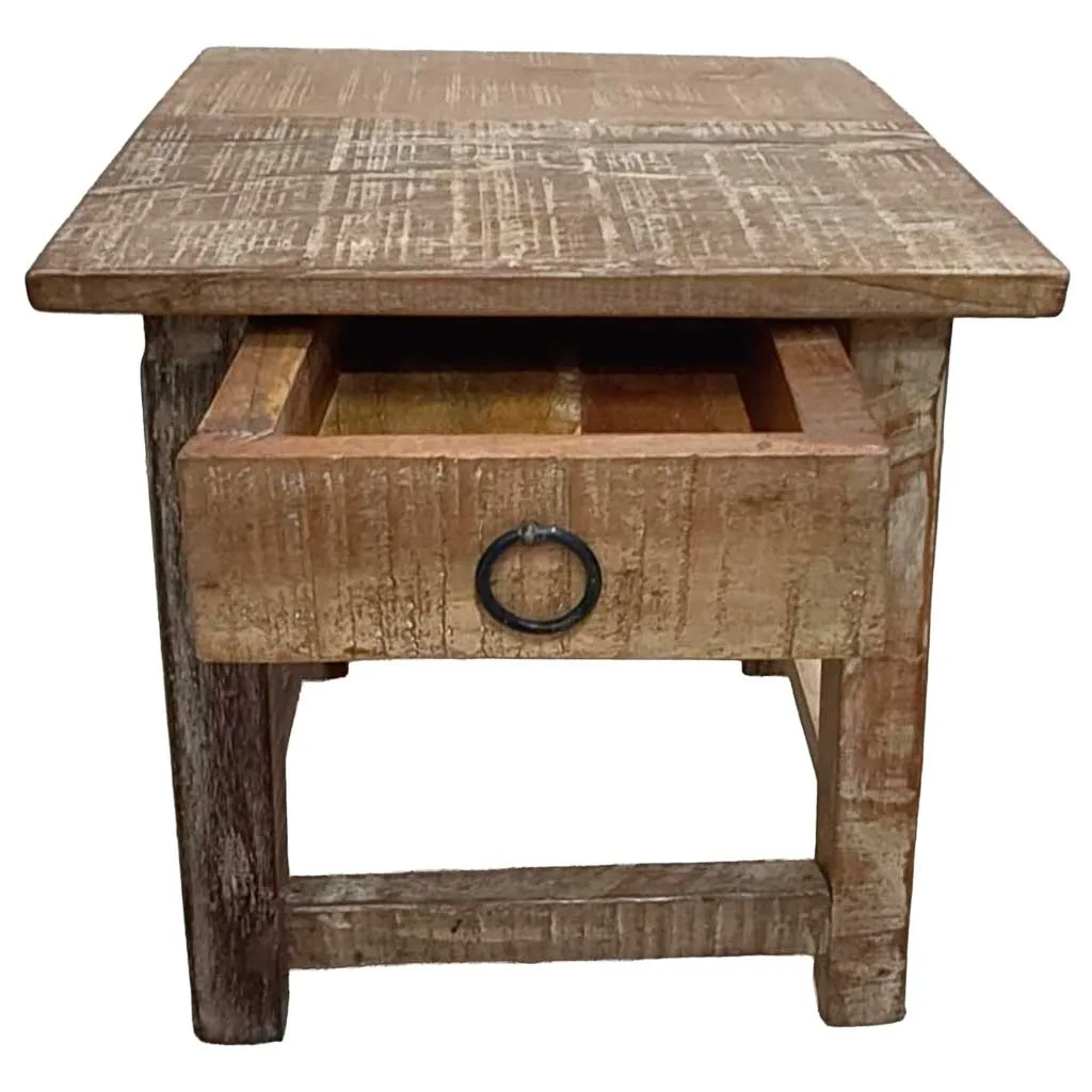 Handmade wood stool with drawer — Photo 3
