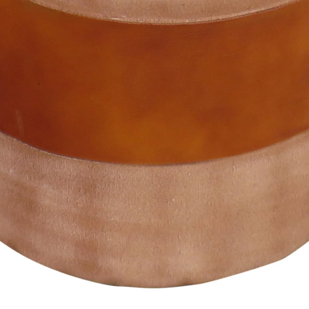 Upholstered handmade pouf – brown — Photo 4