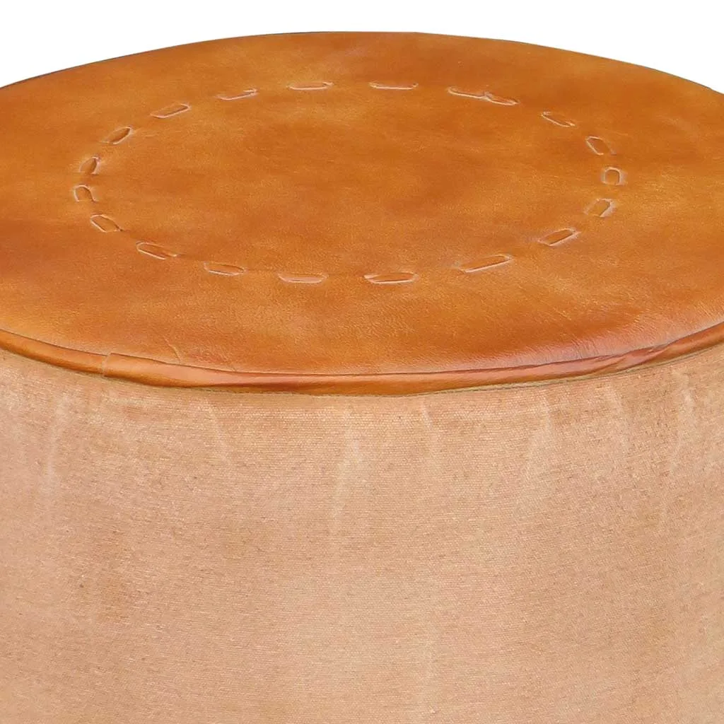 Upholstered stool – brown — Photo 4